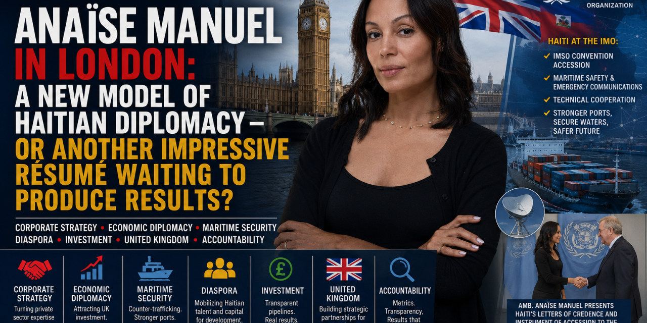 🇭🇹 HAITI POLITIC | ANAÏSE MANUEL IN LONDON: A NEW MODEL OF HAITIAN DIPLOMACY — OR ANOTHER IMPRESSIVE RÉSUMÉ WAITING TO PRODUCE RESULTS?