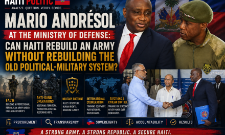 🇭🇹 HAITI POLITIC | MARIO ANDRÉSOL AT THE MINISTRY OF DEFENSE: CAN HAITI REBUILD AN ARMY WITHOUT REBUILDING THE OLD POLITICAL-MILITARY SYSTEM?