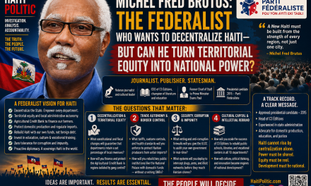 🇭🇹 HAITI POLITIC | INVESTIGATIVE PROFILE – MICHEL FRED BRUTUS: THE FEDERALIST WHO WANTS TO DECENTRALIZE HAITI—BUT CAN HE TURN TERRITORIAL EQUITY INTO NATIONAL POWER?
