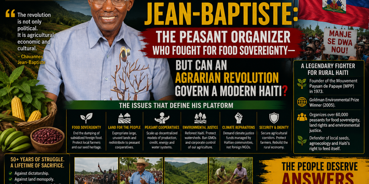 🇭🇹 HAITI POLITIC | INVESTIGATION • ANALYSIS • ACCOUNTABILITY – CHAVANNES JEAN-BAPTISTE: THE PEASANT ORGANIZER WHO FOUGHT FOR FOOD SOVEREIGNTY—BUT CAN AN AGRARIAN REVOLUTION GOVERN A MODERN HAITI?