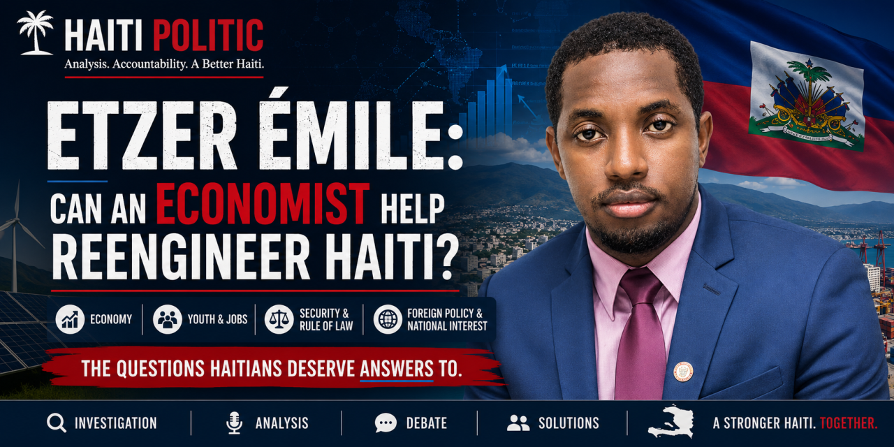 🔎 INVESTIGATIVE PROFILE | ETZER ÉMILE: CAN AN ECONOMIST HELP REENGINEER HAITI?