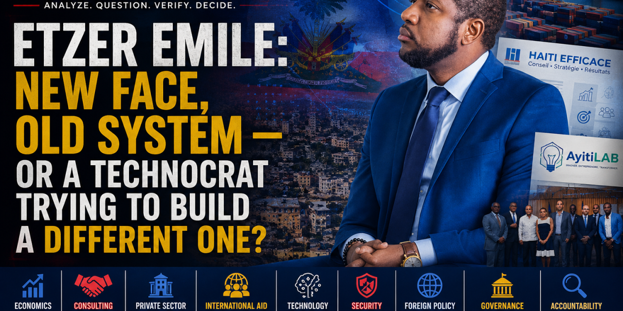 🇭🇹 HAITI POLITIC | ETZER EMILE: NEW FACE, OLD SYSTEM — OR A TECHNOCRAT TRYING TO BUILD A DIFFERENT ONE?