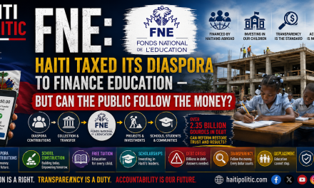 FNE: HAITI TAXED ITS DIASPORA TO FINANCE EDUCATION — BUT CAN THE PUBLIC FOLLOW THE MONEY?