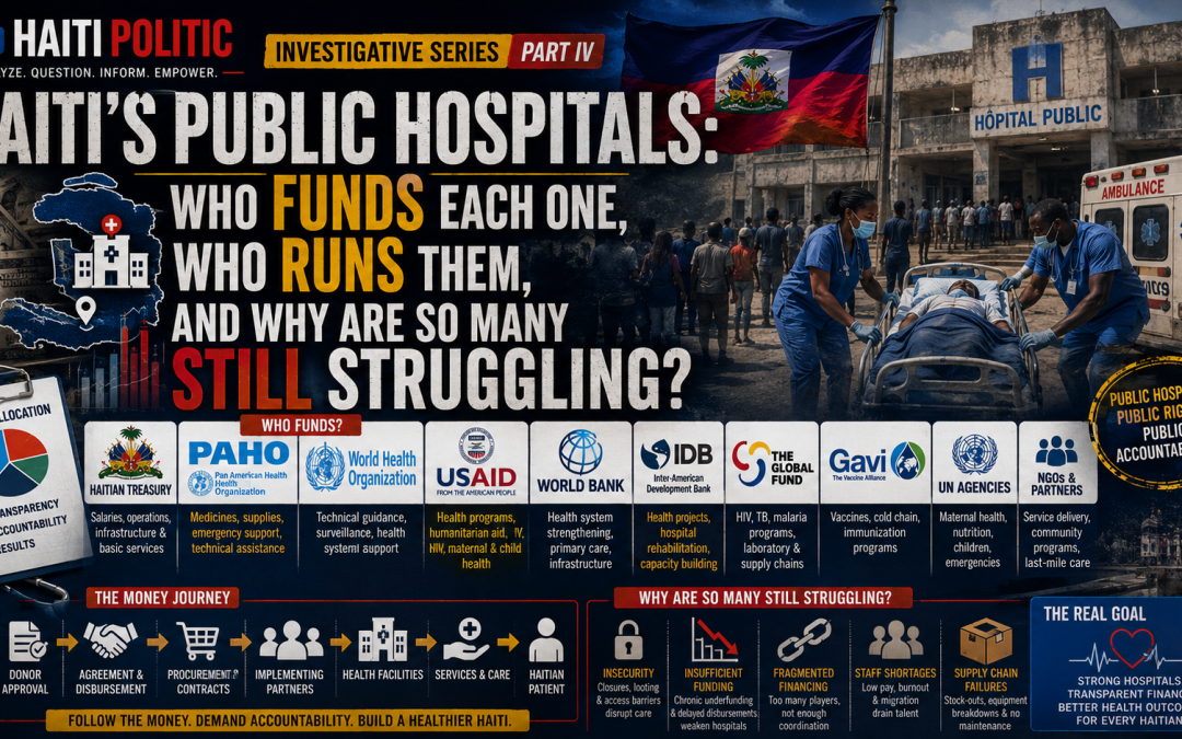 HAITI’S PUBLIC HOSPITALS: WHO FUNDS EACH ONE, WHO RUNS THEM, AND WHY ARE SO MANY STILL STRUGGLING?