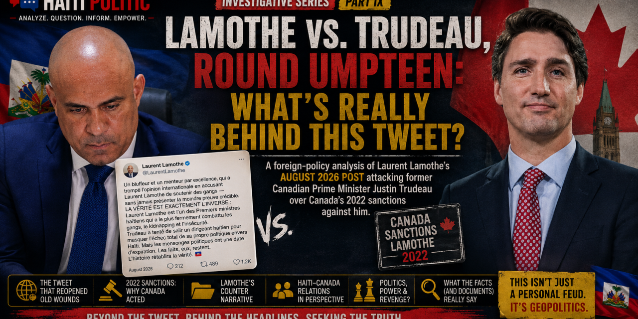 Lamothe vs. Trudeau, Round Umpteen: What’s Really Behind This Tweet?