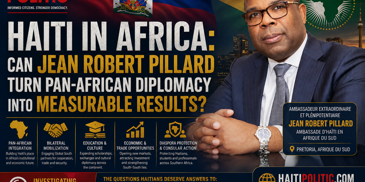 🔎 INVESTIGATION | HAITI IN AFRICA: CAN JEAN ROBERT PILLARD TURN PAN-AFRICAN DIPLOMACY INTO MEASURABLE RESULTS?