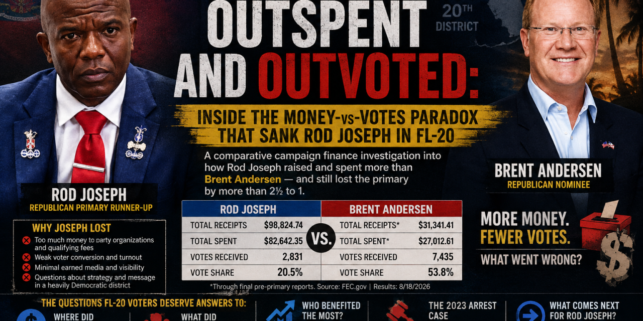 Outspent and Outvoted: Inside the Money-vs-Votes Paradox That Sank Rod Joseph in FL-20