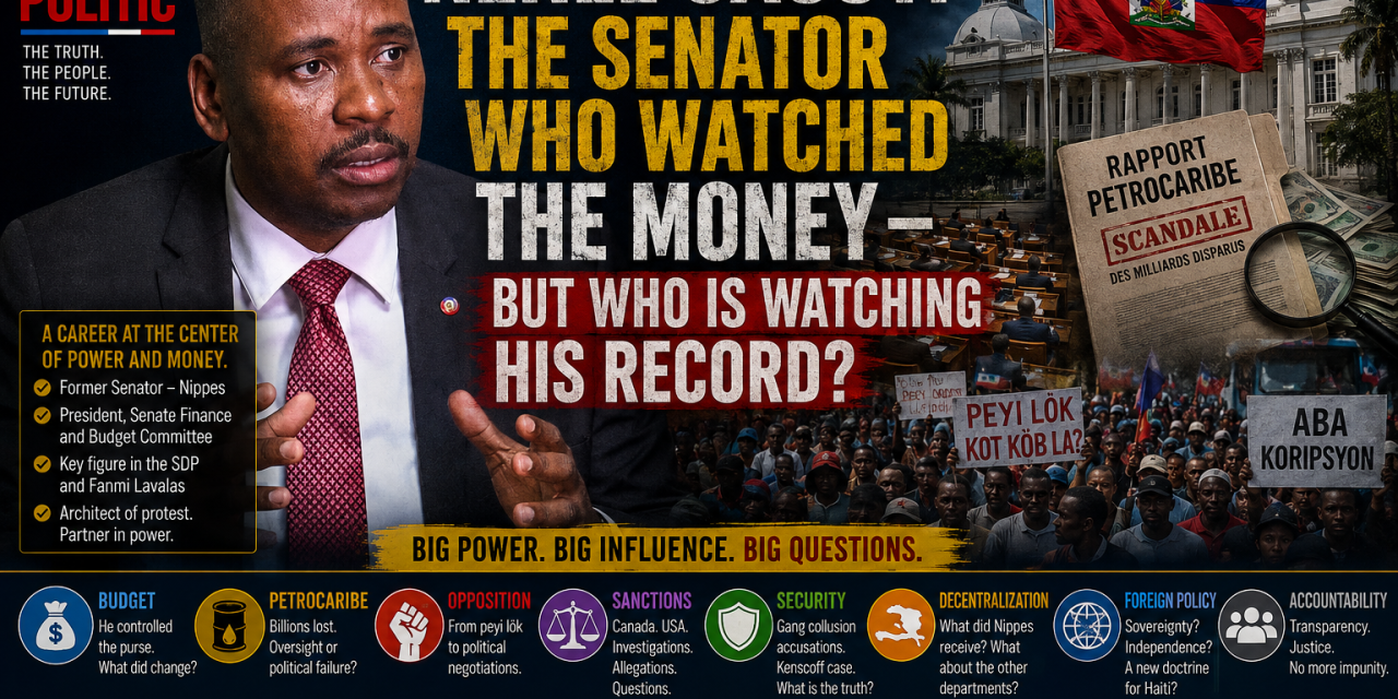 NENEL CASSY: THE SENATOR WHO WATCHED THE MONEY — BUT WHO IS WATCHING HIS RECORD?