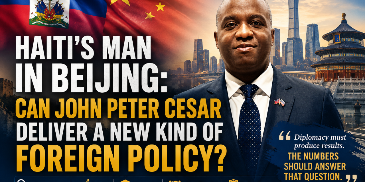 🔎 INVESTIGATION | HAITI’S MAN IN BEIJING: CAN JOHN PETER CESAR DELIVER A NEW KIND OF FOREIGN POLICY?