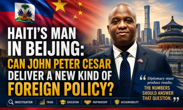 🔎 INVESTIGATION | HAITI’S MAN IN BEIJING: CAN JOHN PETER CESAR DELIVER A NEW KIND OF FOREIGN POLICY?