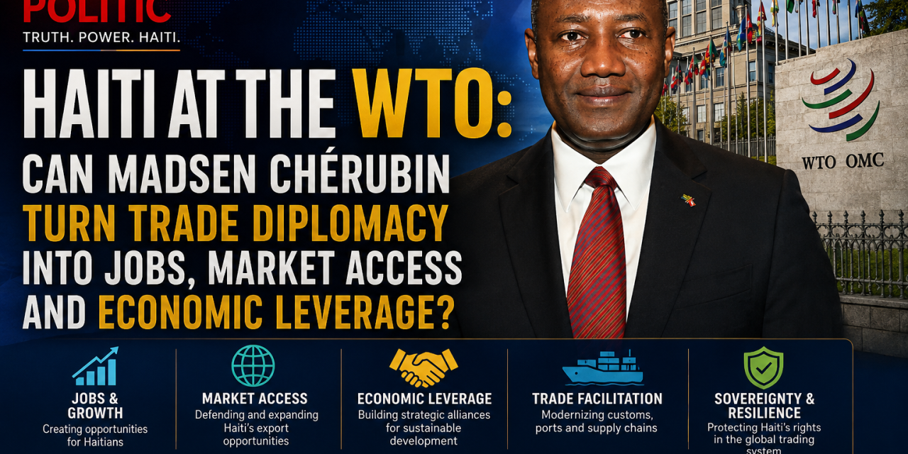🔎 INVESTIGATION | HAITI AT THE WTO: CAN MADSEN CHÉRUBIN TURN TRADE DIPLOMACY INTO JOBS, MARKET ACCESS AND ECONOMIC LEVERAGE?