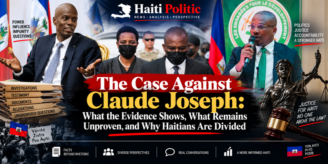 The Case Against Claude Joseph: What the Evidence Shows, What Remains Unproven, and Why Haitians Are Divided