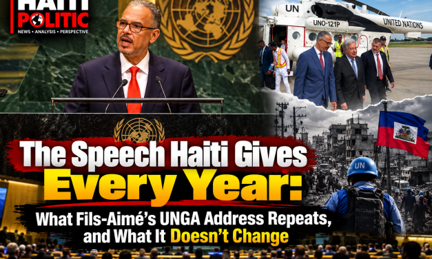 The Speech Haiti Gives Every Year: What Fils-Aimé’s UNGA Address Repeats, and What It Doesn’t Change