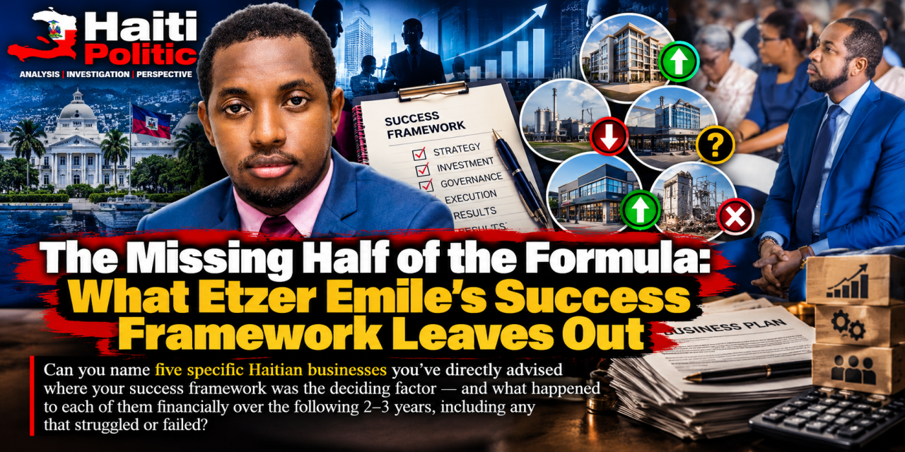 The Missing Half of the Formula: What Etzer Emile’s Success Framework Leaves Out