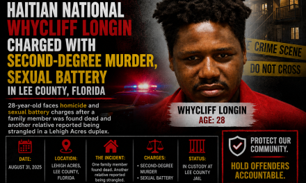 Haitian National Whycliff Longin Charged With Second-Degree Murder, Sexual Battery in Lee County, Florida
