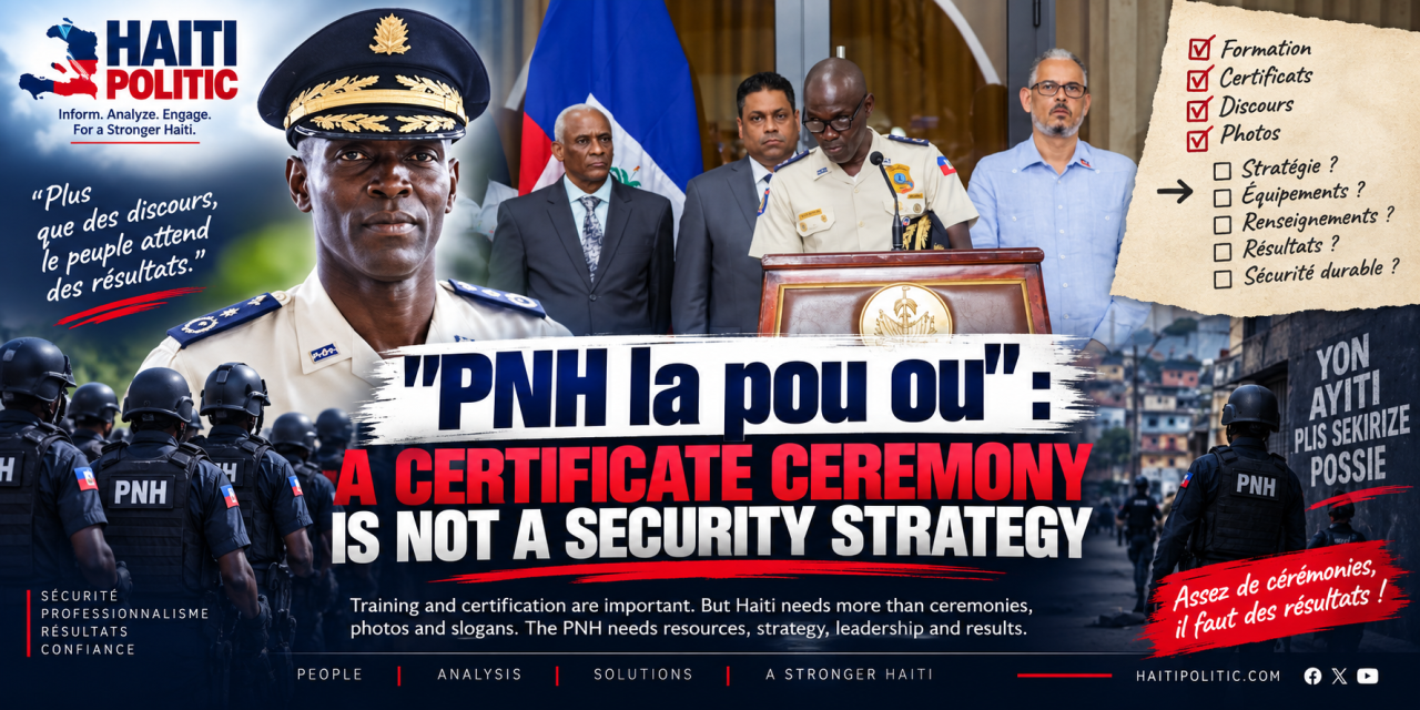 “PNH la pou ou”: A Certificate Ceremony Is Not a Security Strategy