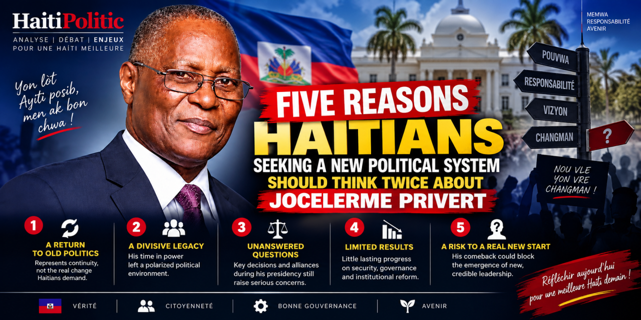 Five Reasons Haitians Seeking a New Political System Should Think Twice About Jocelerme Privert