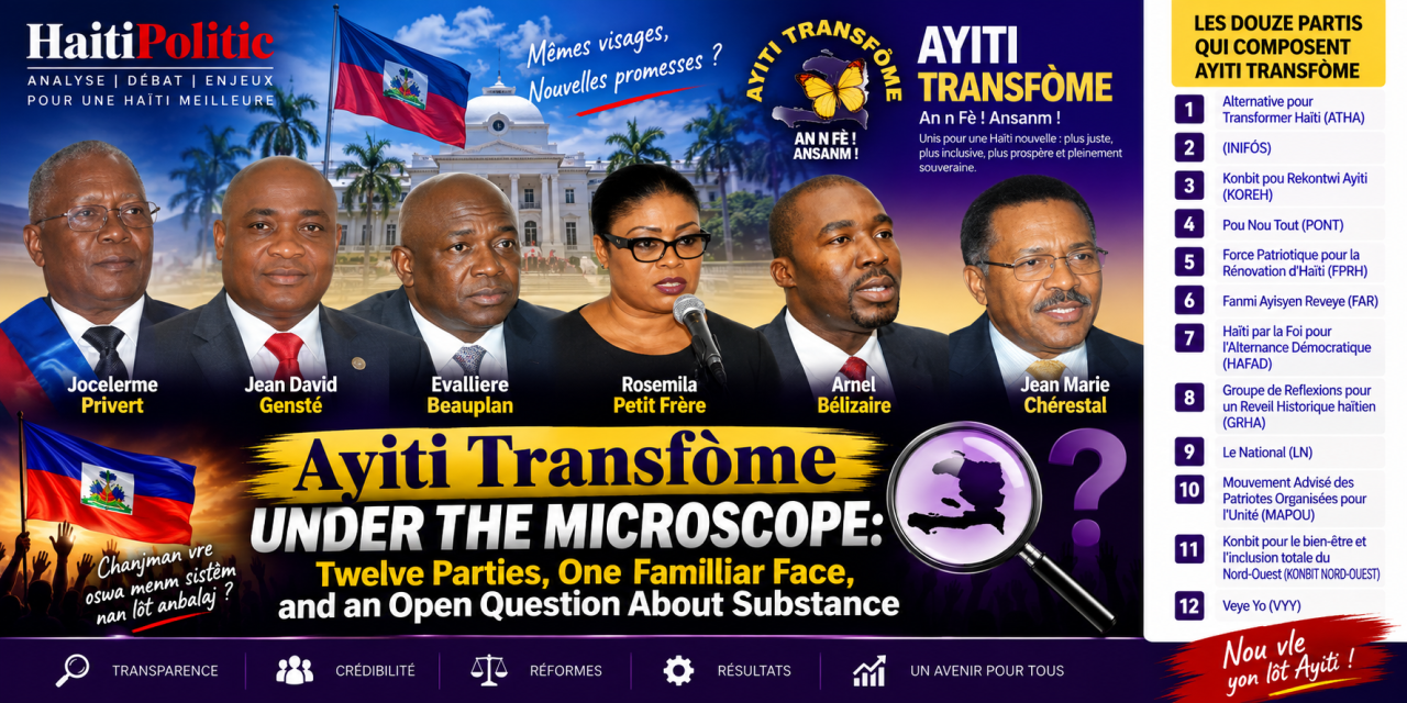 Ayiti Transfòme Under the Microscope: Twelve Parties, One Familiar Face, and an Open Question About Substance