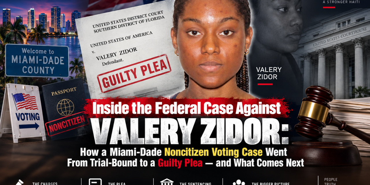 Inside the Federal Case Against Valery Zidor: How a Miami-Dade Noncitizen Voting Case Went From Trial-Bound to a Guilty Plea — and What Comes Next