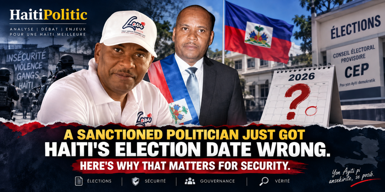 A Sanctioned Politician Just Got Haiti’s Election Date Wrong. Here’s Why That Matters for Security.