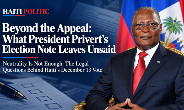Beyond the Appeal: What President Privert’s Election Note Leaves Unsaid