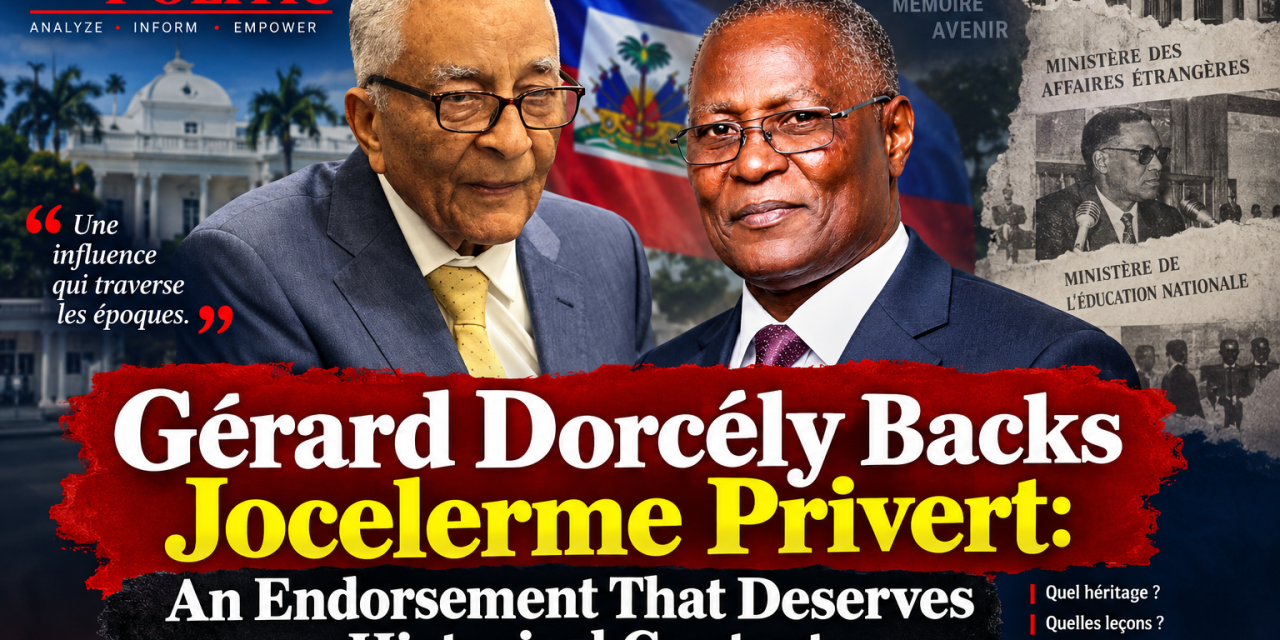 Gérard Dorcély Backs Jocelerme Privert: An Endorsement That Deserves Historical Context