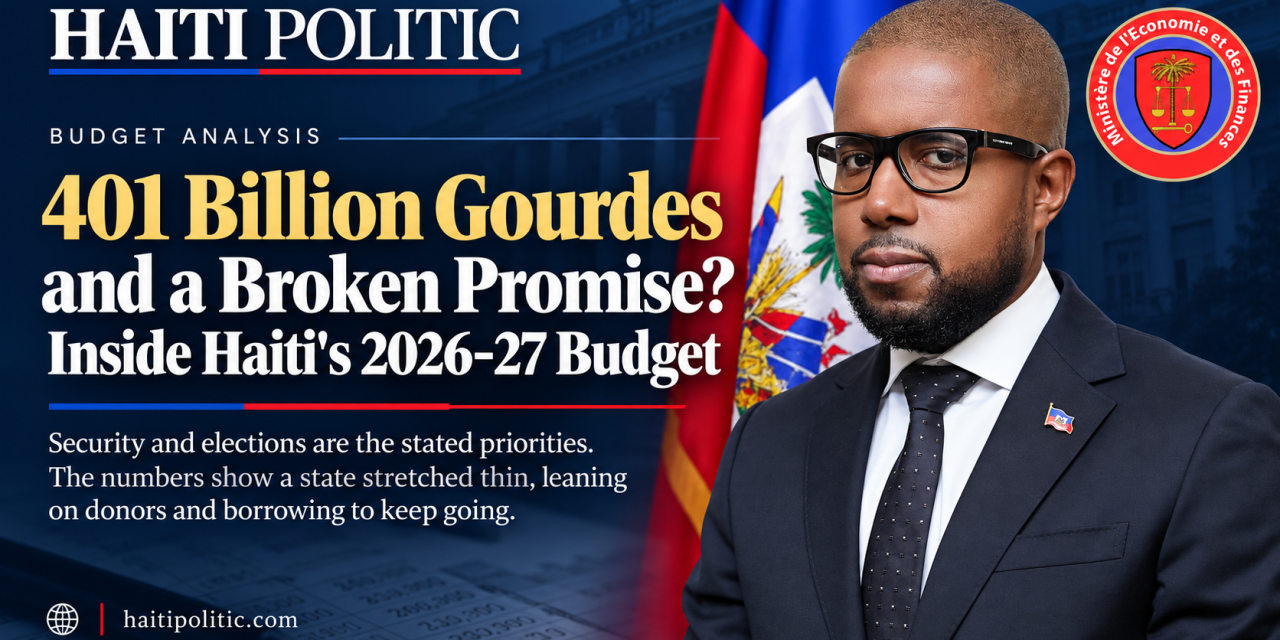 401 Billion Gourdes and a Broken Promise? Inside Haiti’s 2026-27 Budget