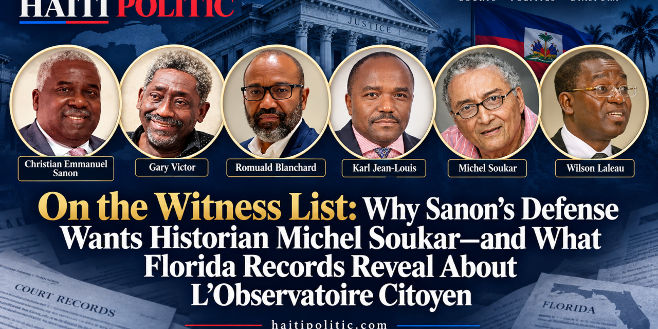 On the Witness List: Why Sanon’s Defense Wants Historian Michel Soukar, and What the Records Show About the “Observatoire” Link