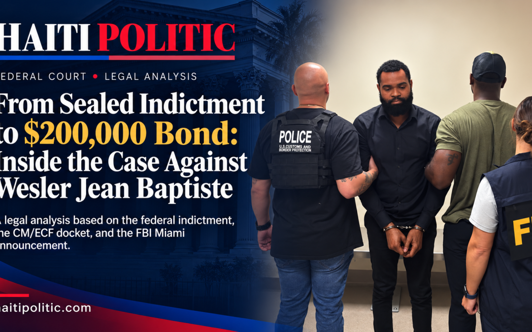 From Sealed Indictment to $200,000 Bond: Inside the Case Against Wesler Jean Baptiste